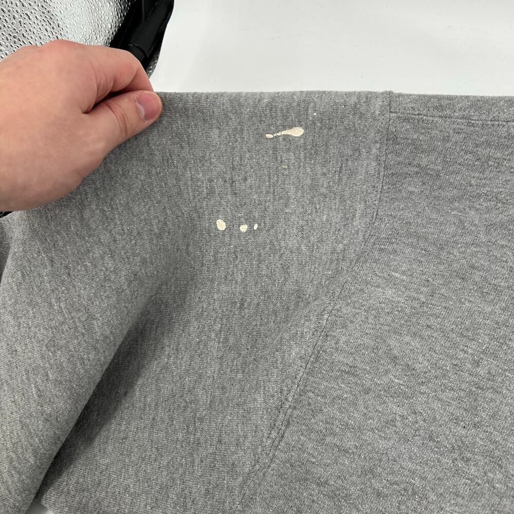 Vintage 90s y2k Men's Grey Russell Athletic Blank Boxy Crewneck Sweatshirt 2XL - Picture 2 of 10